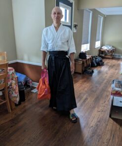 Alternative view of ZooBoo Mens Kendo Aikido Hapkido Martial Arts Sportswear Hakama Medium Black