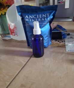 Sally's Organics® 4oz Empty Blue Glass Spray Bottles - Small 4 oz Misters Great for Face Spritz, Essential Oils, Beauty Solutions, and Cleaning Sprayer - Portable Atomizer Spritzer - 2 Pack 25 71BlYPQr0rL