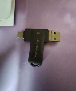 1TB USB Flash Drive for Phone, Dual USB3.1 to USB C Memory Stick 1000GB, WOFICLO High-Speed Transfer Type-c Thumb Drive for iPad Pro, Mac pro, Samsung Galaxy, PC.Black 1TB Black 16 71BlZBWYq L