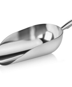 New Star Foodservice 34608 One-Piece Cast Aluminum Round Bottom Bar Ice Flour Utility Scoop, 85-Ounce, Silver (Hand Wash Only) 16 71BlZSZnFdL