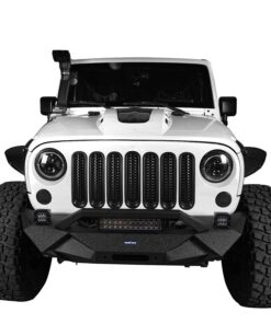 Hooke Road for Jeep Wrangler JK Grill Inserts, Matte Black Front Mesh Grille Cover Guard Clip-in for Jeep JK Wrangler & Wrangler Unlimited 2007-2018 Accessories 27 71BlcNT4GrL