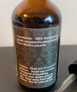 Essentially KateS Peppermint Essential Oil 4 Fl. Oz - Mentha Piperita - 100% Pure Natural and Therapeutic Grade - Diffuser, Skin, Hair, Aromatherapy, Garden and Kitchen Spray 34 71BliVYHHxL