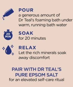 Dr Teal's Foaming Bath with Pure Epsom Salt, Shea Butter & Almond, 34 fl oz (Pack of 4) (Packaging May Vary) 14 71Bm3fM3x4L