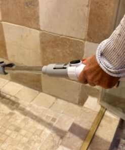 Electric Spin Scrubber, Cordless Power Brush Floor Scrubber with Adjustable Extension Arm and 4 Replaceable Bathroom Cleaning Brush Heads, Ideal for Tub, Tile, and Floor Cleaning White 43 71BnW KQWGL