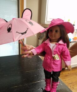 Dress Along Dolly 6pc Rainy Day 18" Doll Outfit- American Clothes & Accessories Set Includes Raincoat, Umbrella, Boots, Hat, Pants & Shirt- Perfect Holiday Girl Gift Set for Less 40 71Bnul8h49L