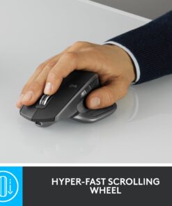 Logitech MX Master 2S Wireless Mouse – Use on Any Surface, Hyper-Fast Scrolling, Ergonomic Shape, Rechargeable, Control Upto 3 Apple Mac and Windows Computers, Graphite (Discontinued by Manufacturer) 2017 Model 40 71Boxri62nL