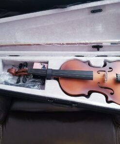 Mendini By Cecilio Violin For Kids & Adults - 4/4 MV300 Satin Antique, Student or Beginners Kit w/Case, Bow, Extra Strings, Tuner, Lesson Book - Stringed Musical Instruments 4/4 (Full Size) 42 71Bp1zA5WzL 1