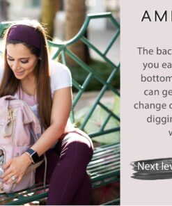 AMILLIARDI Diaper Bag Backpack - 6 INSULATED Bottle Holders - Detachable Stroller Straps (Light Pink) Light Pink 32 71Bp6HPrXjL