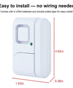 GE Personal Security Window and Door Alarm, 2 Pack, DIY Protection, Burglar Alert, Wireless Chime/Alarm, Easy Installation, Home Security, Ideal for Home, Garage, Apartment and More, 45115 White 29 71Bq6UzFlLL