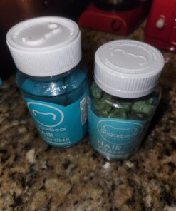 Sugarbear Hair Vegan Vitamin Gummies for Luscious Hair with Biotin, Vitamin C, B12, Folic Acid, Inositol, Coconut Oil - Hair and Nails Supplement for Women & Men (3 Month Gift Pack Free Brush) 60 Count (Pack of 3) 42 71Bq7JybSL