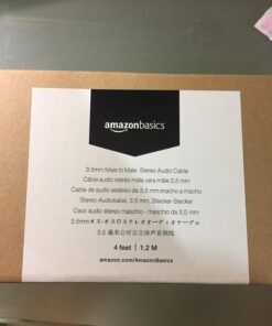Amazon Basics 3.5mm Aux Audio Cable for Stereo Speaker or Subwoofer with Gold-Plated Plugs, 4 Foot, Black 1 Pack 4 ft (1.2 m) 31 71Bqq0X5xL