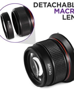 Altura Photo 58MM 0.35x Fisheye Canon Wide Angle Lens (w/Macro Portion) for DSLR Cameras EOS Rebel 70D 77D 80D 90D T8i T7 T7i T6i T6s T6 T5i T5 T4i T3i T100 SL1 SL2 SL3 - Canon Mount 35 71BrReRWfVL