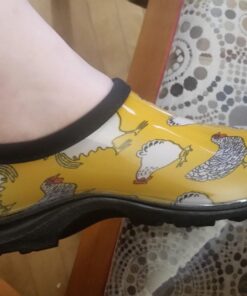 Sloggers Waterproof Garden Shoe for Women – Outdoor Slip-On Rain and Garden Clogs with Premium Comfort Support Insole 8 Chickens Daffodil Yellow 33 71Brr8fjh4L