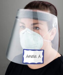 Alternative view of Avery Name Tags, White with Blue Border, 100 Removable Name Badges (05144) 1