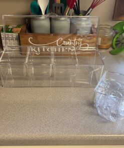 Oaklyn Large Clear Condiment Server Organizer on Ice with Containers and Lid – BPA-Free Serving Bar Compartments and Plastic Box Tray – Chilled Caddy Dispenser Set - Holds 80 oz Total 29 71BrzZFIK2L