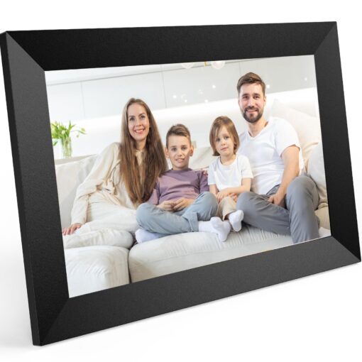 Digital Picture Frame, PULLOON 10.1 Inch WiFi Digital Photo Frame with HD Touch Screen, Auto-Rotate, Wall Mountable, Built-in 32GB Storage, Easy Setup to Share Photo and Video Instantly via App 10" Wifi