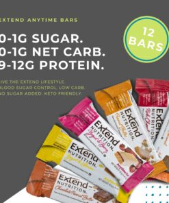 Extend Nutrition Diabetic Snacks Variety Pack for Adults and Kids For Blood Sugar Support, Low Carb Snack, Low Calorie Snacks, Keto Snacks, Sugar Free Snacks and Low Sugar Varieties, 4 Delicious Flavors Variety Pack, 12 Count Best Seller Variety Pack 8 71BsfKbGyoL