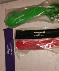 Fitness Dreamer Resistance Bands, Exercise Loop Bands and Workout Bands, Fitness Bands for Training or Physical Therapy-Improve Mobility and Strength 4 set Red&Black&Purple&Green 16 71Bspzk4GL