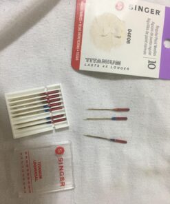 SINGER 04808 Titanium Universal Regular Point Machine Needles Woven Fabric, Assorted Sizes, 10-Count 80/11, 90/14, 100/16 10.0 23 71BstVMU2iL