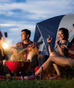 Pacific Pass 2/4/6 Person Family Dome Tent with Removable Rain Fly, Easy Setup for Camp Outdoor Navy Blue 4 Person 29 71Btfgv06DL