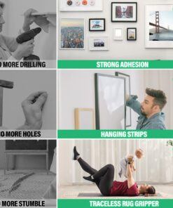 CREGEAR Heavy Duty Double Sided Tape(2 Roll of 16.5Ft), 1.18" Extra Large Nano Adhesive Tape, Clear Mounting Tape Strong Adhesive Strip, Removable Wall Hanging Tape Sticky Carpet Photo Frame Poster 16.5FT 2Pack 17 71BuPJIDl8L