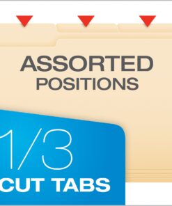 Alternative view of Pendaflex File Folders, Letter Size, 1/3 Cut, Manila, 100 per Box (752 1/3) 1/3 Cut, 100 Box