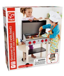 Alternative view of Award Winning Hape Gourmet Grill and Shish Kabob Wooden Play Kitchen Multi, L: 27.6, W: 15, H: 24.8 inch