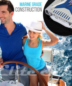 Pyle Hydra Marine Amplifier - Upgraded Elite Series 1000 Watt 4 Channel Bridgeable Amp Tri-Mode Configurable, Waterproof, MOSFET Power Supply, GAIN Level Controls and RCA Stereo Input(PLMRA420) 21 71BvdCOL4KL