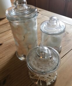 Anchor Hocking Apothecary Jar Canister Set with Ball Lid, 4-Piece Set, Clear Glass - 4 Piece Ball Jar Set 29 71BvsKi7HFL