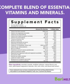 BariMelts Bariatric Multivitamin - 1 Month Supply (60 Fast-Dissolving Tablets) - Post-Op Bariatric Vitamins 24 71Bvy 0D8CL 1