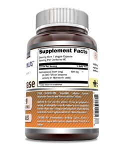 Amazing Formulas Nattokinase Dietary Supplement 100mg 90 Veggie Capsules Supplement | 2000 FU Enzyme Activity from Pure Nattokinase | Non-GMO | Gluten Free | Made in USA | Ideal for Vegetarians 90 Count 17 71Bwa5wu1fL