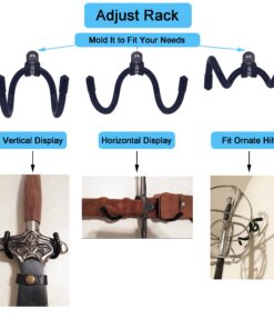 YYST MINI Adjustable Sword , Wall Hook Display Hanger Wall Mount for Sword ,Dagger ,Axe,KeyBlade, etc-4/PK- No Sword-Vertical Display 28 71BwkOdKC9L