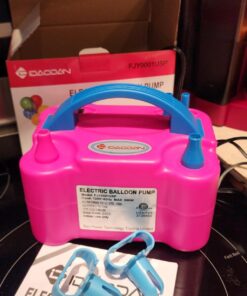 IDAODAN Electric Balloon Pump, Portable Electric Balloon Blower Machine Balloon Air Pump Dual Nozzle Rose Red 110V 600W Balloon Inflator for Party Decorations Pink/Blue 35 71BxPWyHxRL