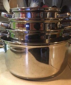 Cook N Home Kitchen Cookware Sets, 12-Piece Basic Stainless Steel Pots and Pans, Silver Stainless Steel Handle 44 71Bxab9T1ZL