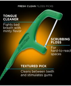 DenTek Fresh Clean Floss Picks, For Extra Tight Teeth, 75 Count 75 Count (Pack of 1) 21 71BxsbreQCL