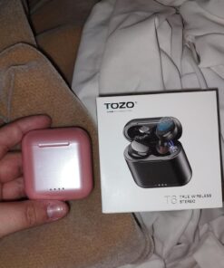 TOZO T6 True Wireless Earbuds Bluetooth 5.3 Headphones Touch Control with Wireless Charging Case IPX8 Waterproof Stereo Earphones in-Ear Built-in Mic Headset Premium Deep Bass Rose Gold Classic Edition 47 71ByXccMZfL