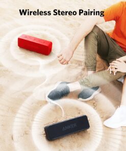 Anker Soundcore 2 Portable Bluetooth Speaker with 12W Stereo Sound, Bluetooth 5, Bassup, IPX7 Waterproof, 24-Hour Playtime, Wireless Stereo Pairing, Speaker for Home, Outdoors, Travel Black 31 71ByXiBGFlL