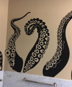 Tentacles Wall Decal Kraken Octopus Tentacles Wall Sticker Sea Animal Wall Decal Mural Home Art Decor Black Large 33 71C0HJbHTKL