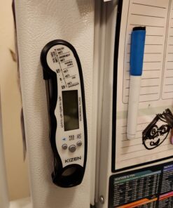 KIZEN Digital Meat Thermometer with Probe - Instant Read Food Thermometer for Cooking, Grilling, BBQ, Baking, Liquids, Candy, Deep Frying, and More - Black/White 41 71C1Jc4X2gL