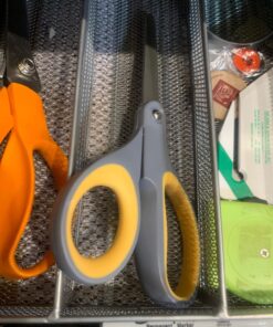 Westcott 13901 8-Inch Titanium Scissors For Office and Home, Yellow/Gray, 2 Pack 42 71C2lGT5MQL