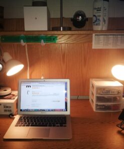 Simple Designs LD1003-WHT Basic Metal Flexible Hose Neck Desk Lamp, White 6.1 x 4.9 x 13.85 1 36 71C3kDlV5FL