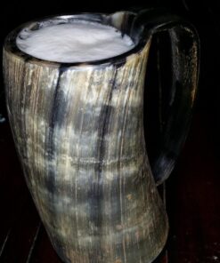 AleHorn Original Handcrafted Authentic Viking Drinking Horn Tankard for Beer Mead Ale - Genuine Medieval Inspired Stein Mug Food Safe Vessel with Handle (XL - 20oz, Durable Resin Base) XL - 20oz 41 71C3kpHLEcL