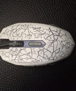 VersionTECH. Wired Gaming Mouse, Computer Mouse Ergonomic Mice with 7 LED Lights RGB Backlit, 6 Programmable Buttons, 4 Adjustable DPI for Laptop PC Gamer Desktop Chromebook Mac Games-White white 34 71C40ShV1GL