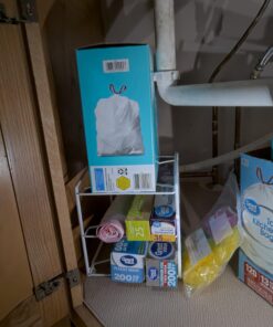 DecoBros Kitchen Wrap Organizer Rack,White (Small/Standard, 2-1/2" Box) White 26 71C4WiRKbfL