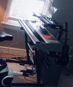 On-Stage KS7365EJ Pro Heavy-Duty Folding-Z Keyboard Stand with 2nd Tier,Black Black 27 71C4fg2GgfL