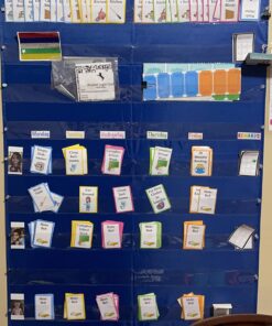 EAMAY Standard Pocket Charts, Clear 10 Pocket Chart for Teacher Lessons in a Classroom or Home Use – Fits Standard 3” Sentence Strips and Word Cards, Blue 18 71C4l5q7T5L