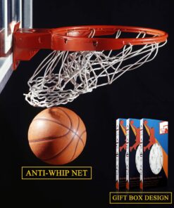 ProSlam Premium Quality Professional Heavy Duty Basketball Net Replacement - All Weather Anti Whip,Fits Standard Indoor or Outdoor 12 Loops Rims12 Loops Professional standard size White 21 71C4xhObLrL