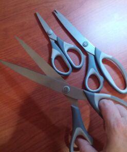 Office Scissors Pack Craft Sissors - Best Titanium Scissors - Sharp Scissors, Sewing Siccors, Multi Pack Set of 3, Soft Handle, Utility Household Scizzors 32 71C5pMGK0kL