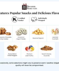 Broadway Basketeers Kosher Gourmet Chocolate Food Gift Basket for Christmas, Families, College, Delivery for Holidays, Appreciation, Thank You, Get Well Soon, Care Package All Occasions 19 71C6 xG7sL