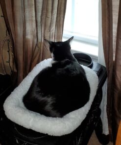 MidWest Homes for Pets Dog Bed 18L-Inch White Fleece Dog Bed or Cat Bed w/ Comfortable Bolster | Ideal for "Toy" Dog Breeds & Fits an 18-Inch Dog Crate | Easy Maintenance Machine Wash & Dry 35 71C7 mUVu L 1